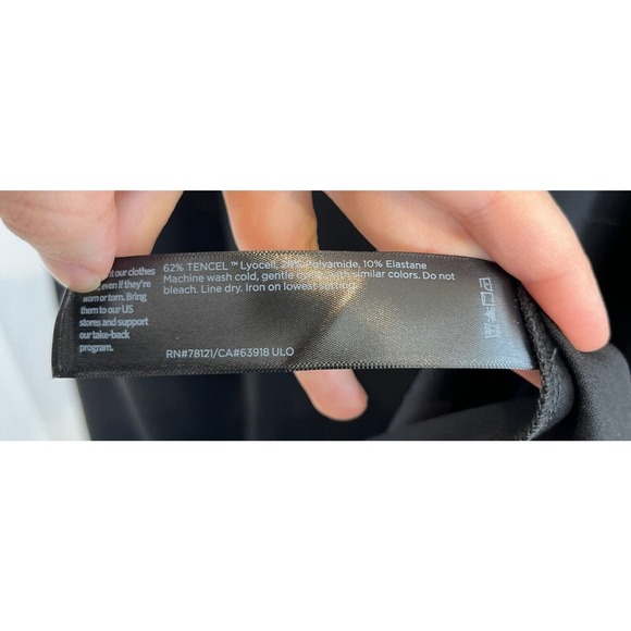 NWT EILEEN FISHER Lightweight Ponte Crew Neck Dress Sleeveless Midi Black XL - Picture 7 of 7